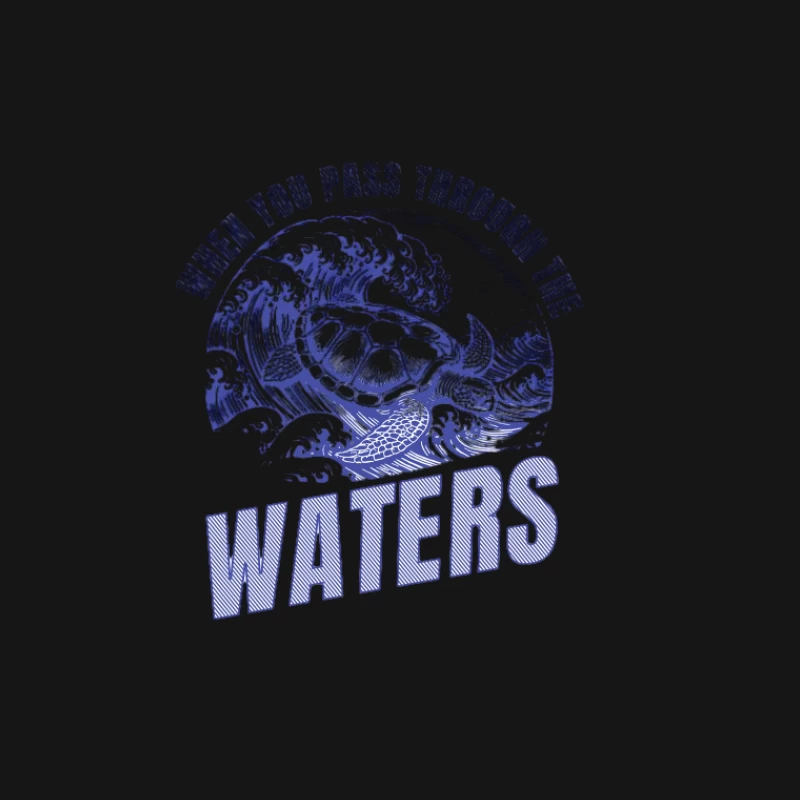 Océan Vagues avec Citation de Tortue Femme T-Shirt