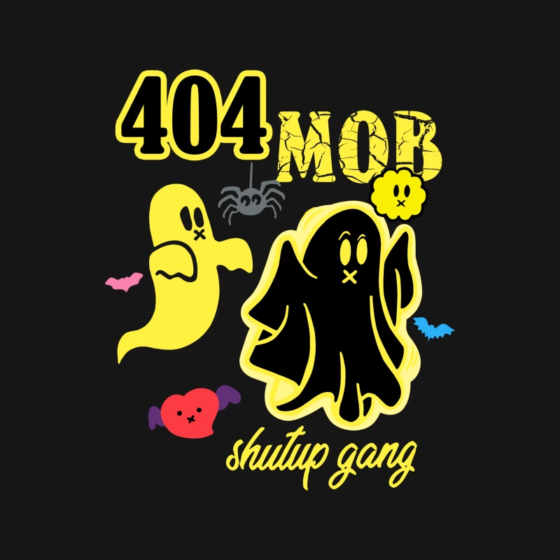 404 Mob Geisterdesign Herren Langarm T-Shirt