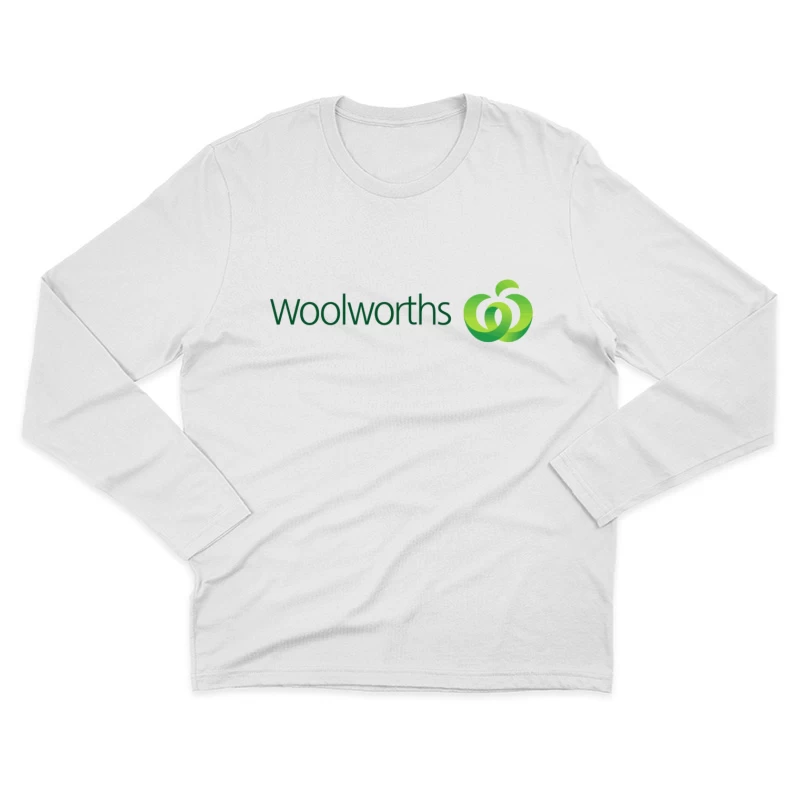 Woolworths Supermarket Chain Logo with Green Apple Design Male Long Sleeve T-Shirt