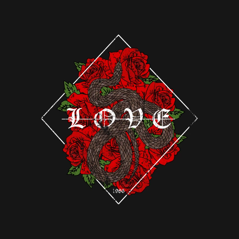 Amour en Serpent et Roses Femme T-Shirt