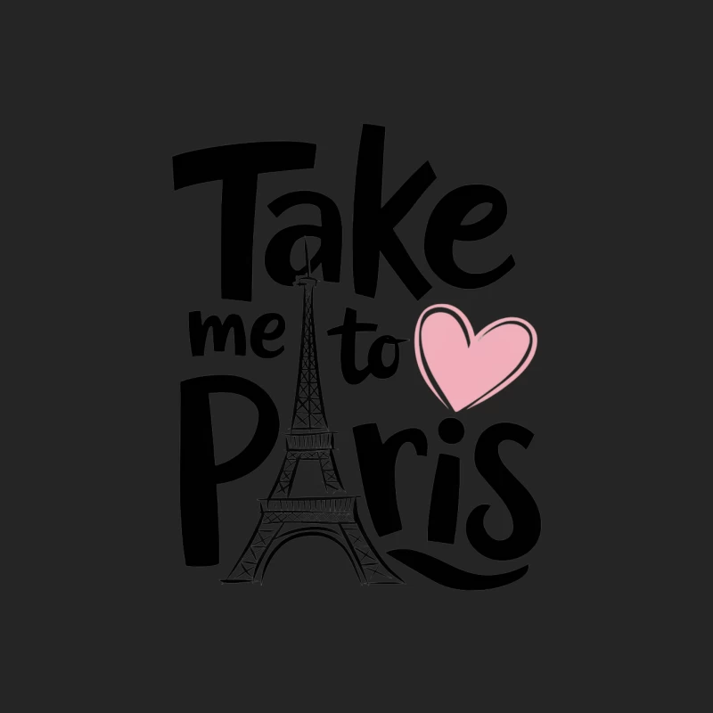 Romantic Paris Getaway: Eiffel Tower Illustration with Love Typography Female Pullover Sweatshirt