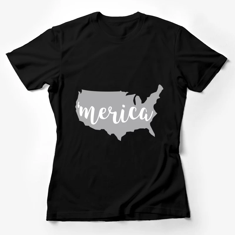 Carte des États-Unis avec 'Merica Femme T-Shirt