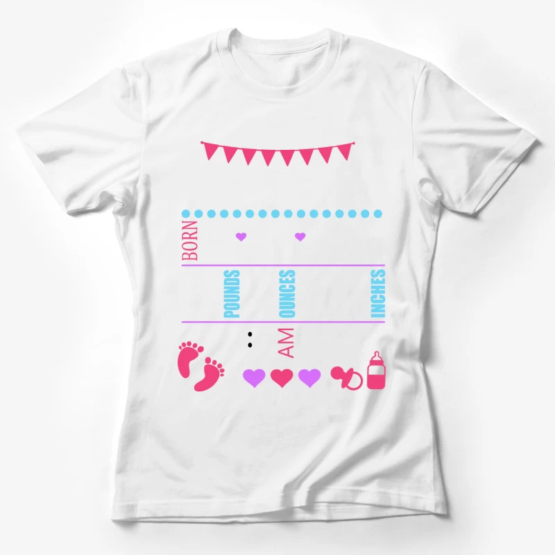 Affiche de naissance pour bébé Femme T-Shirt