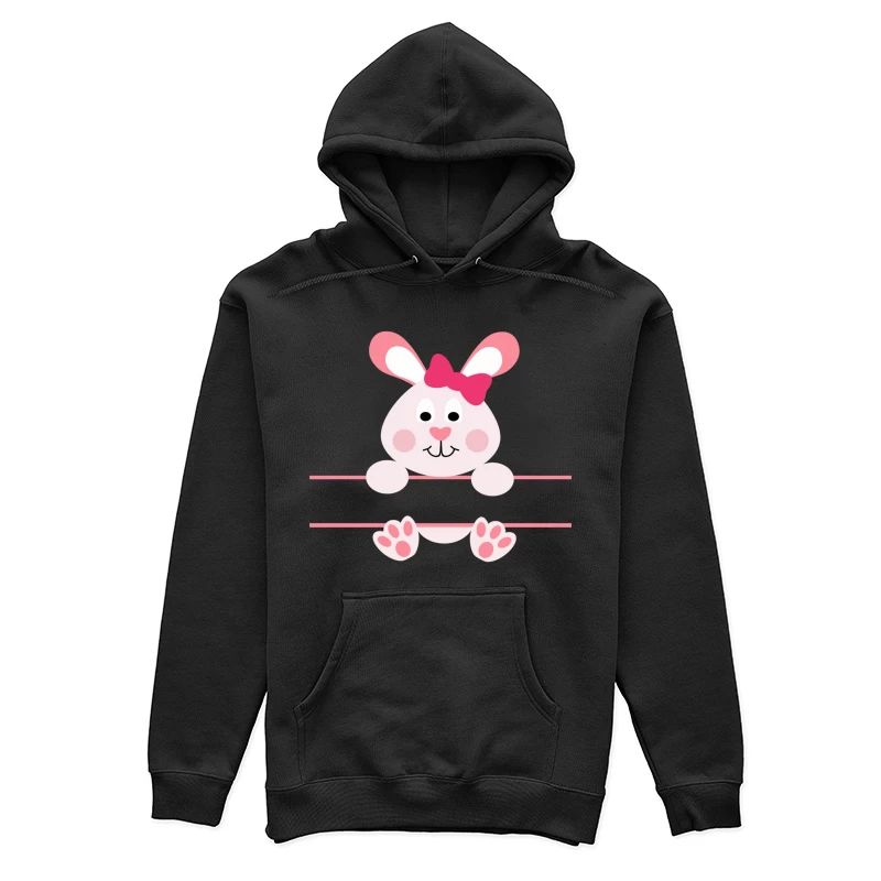 Lapin mignon avec nœud rose Femme Sweat à capuche