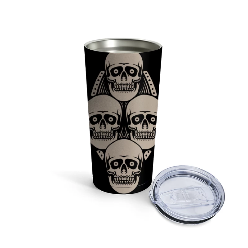 Artistic Skull Design Travel Mug