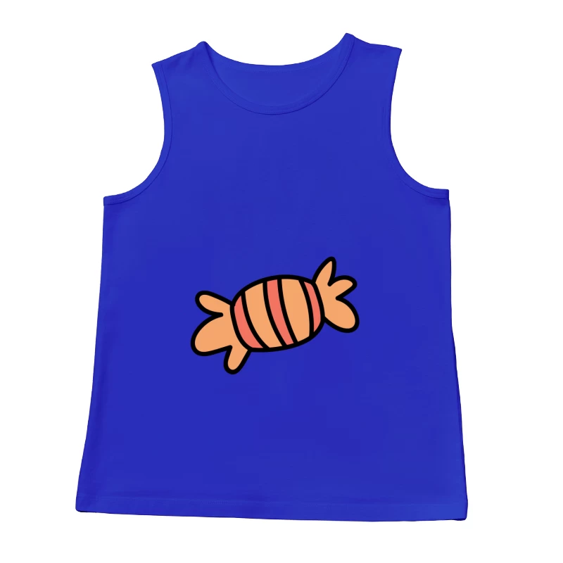 Bonbon rayé orange Homme Débardeur