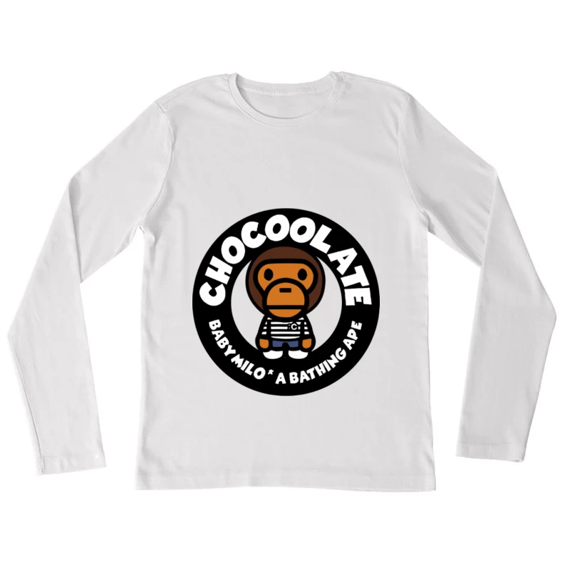 Chocoolate Baby Milo Design Damen Langarm T-Shirt