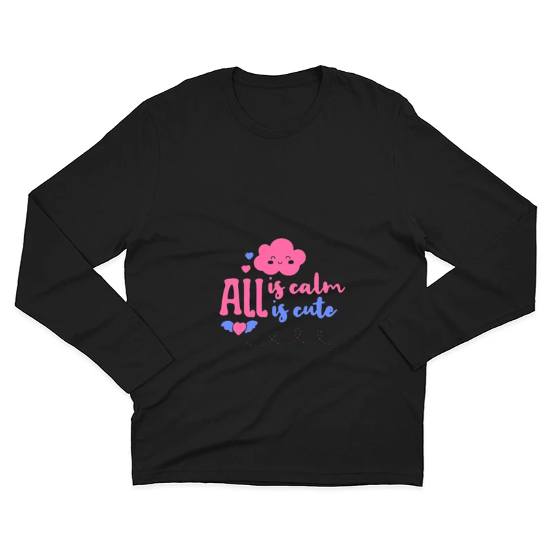 Alles ist ruhig und niedlich Herren Langarm T-Shirt