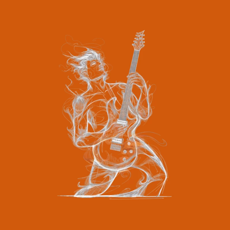 Abstract Guitar Performer Art Pin