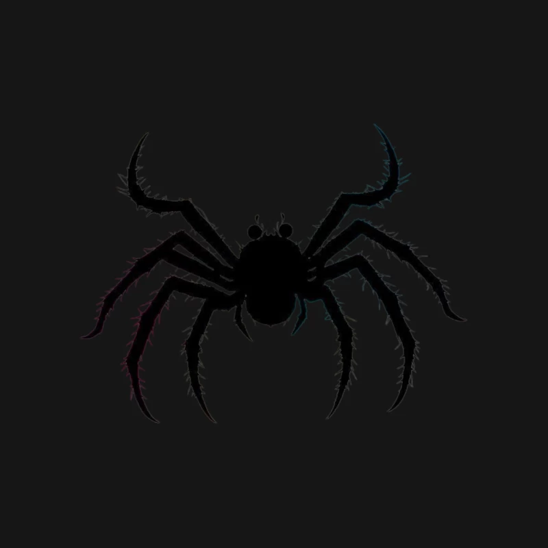 Menacing Spider Silhouette in Black Mouse Pad