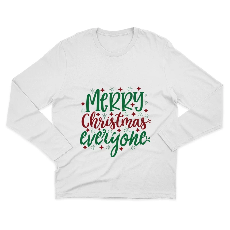 Message de Noël coloré et festif Homme Manches Longues T-Shirt