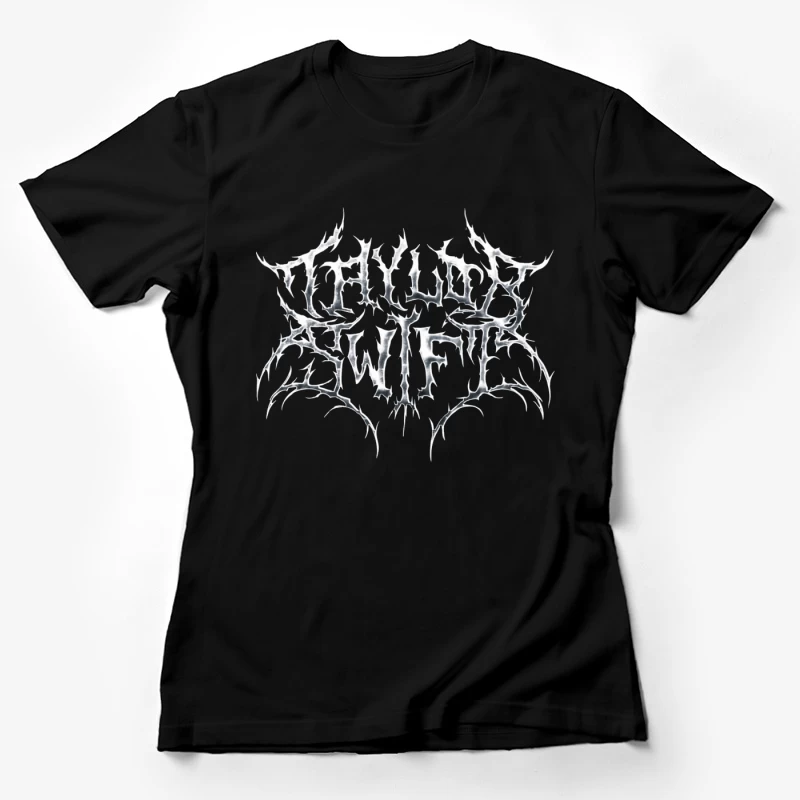 Gothic Metal Band Logo Design Female T-Shirt