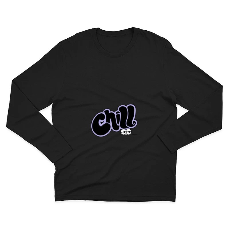 Chill Design mit coolen Augen Herren Langarm T-Shirt