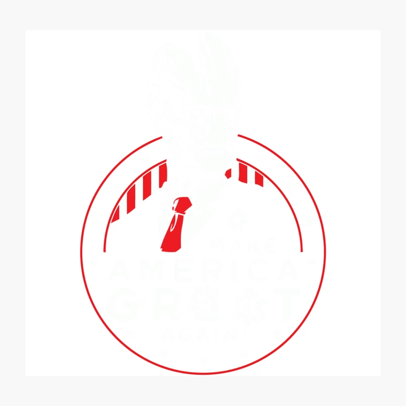 Minimalist Red Circle Logo with Tie: Abstract Business Concept Throw Pillow
