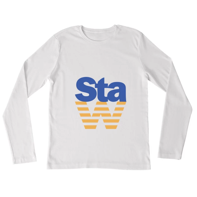 Stapel-W Textlogo Damen Langarm T-Shirt