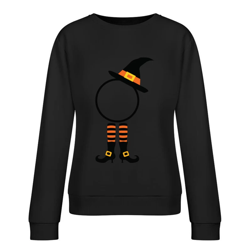 Silhouette de sorcière Halloween Femme Sweat-shirt à enfiler