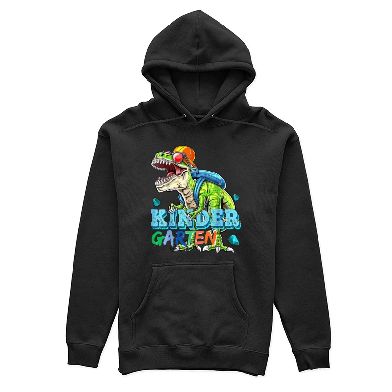 Dinosaurier mit Rucksack im Kindergarten Damen Pullover Hoodie