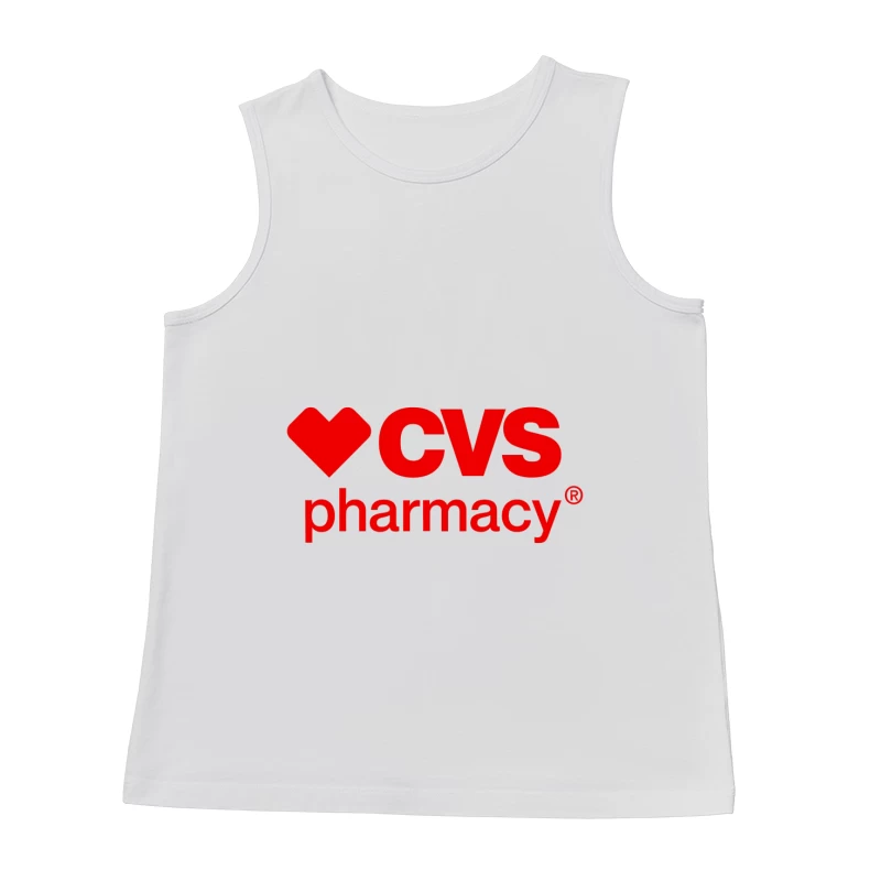 CVS Pharmacy Logo with Red Heart Symbol Male Tank Top