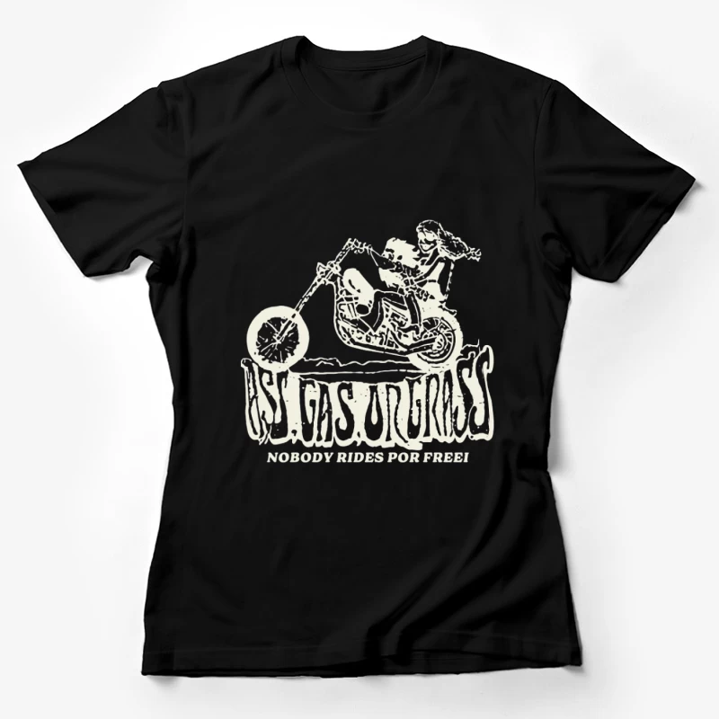 Graphique de Motard avec Slogan Femme T-Shirt
