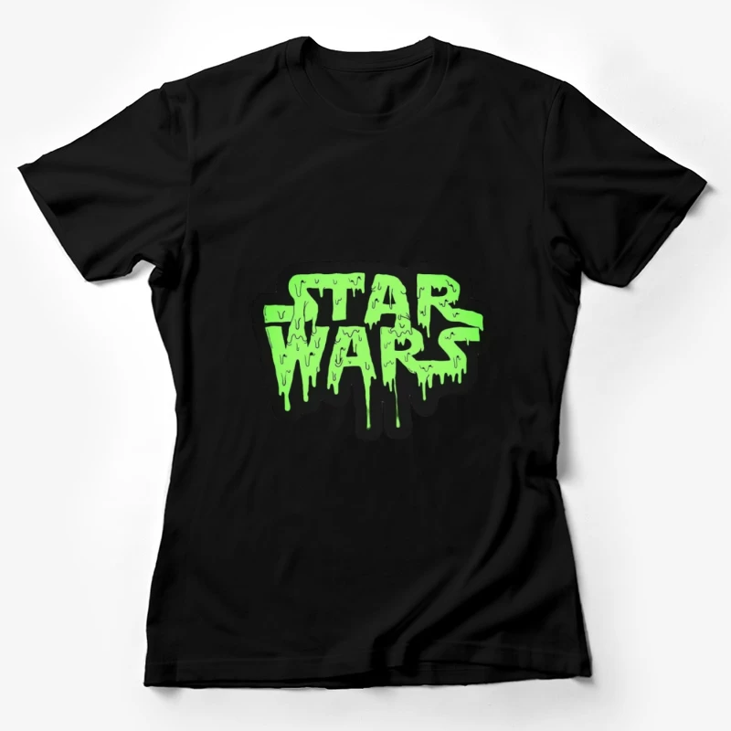 Grüne Tropfen-Star Wars-Logo Damen T-Shirt