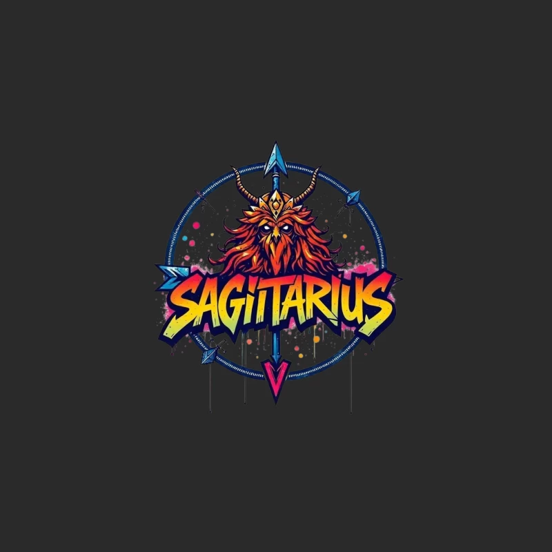 Sagittarius Zodiac Sign Illustration Baseball Cap