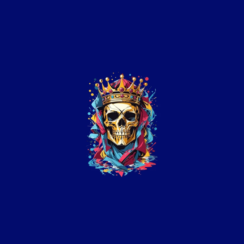 Artistic Skull with Crown Desk Mat