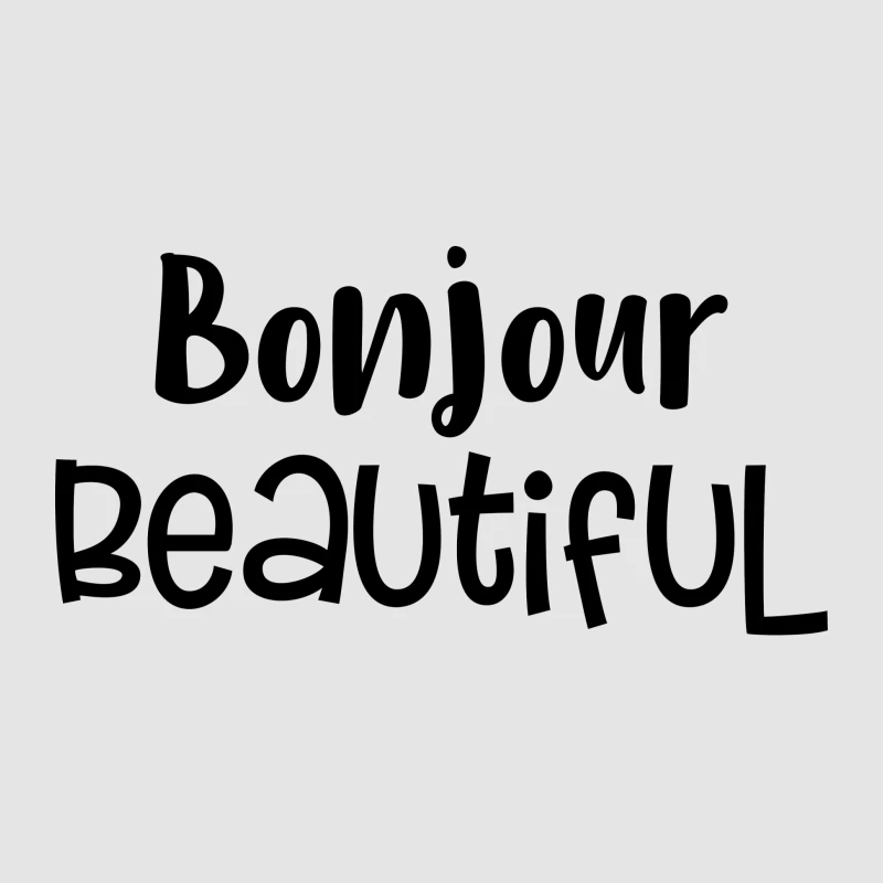 Bonjour Belle Typographie Homme Sweat à capuche