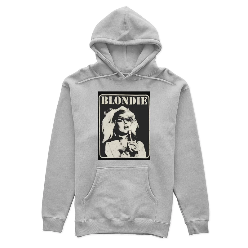 Vintage Black and White Blondie Band Promotional Poster Female Pullover Hoodie