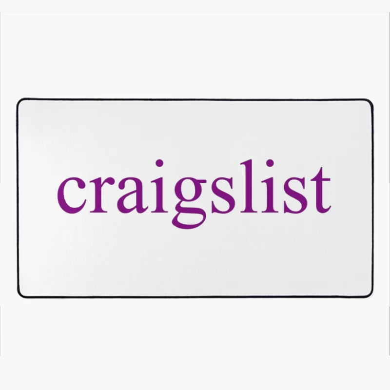 Craigslist Purple Logo Design Desk Mat