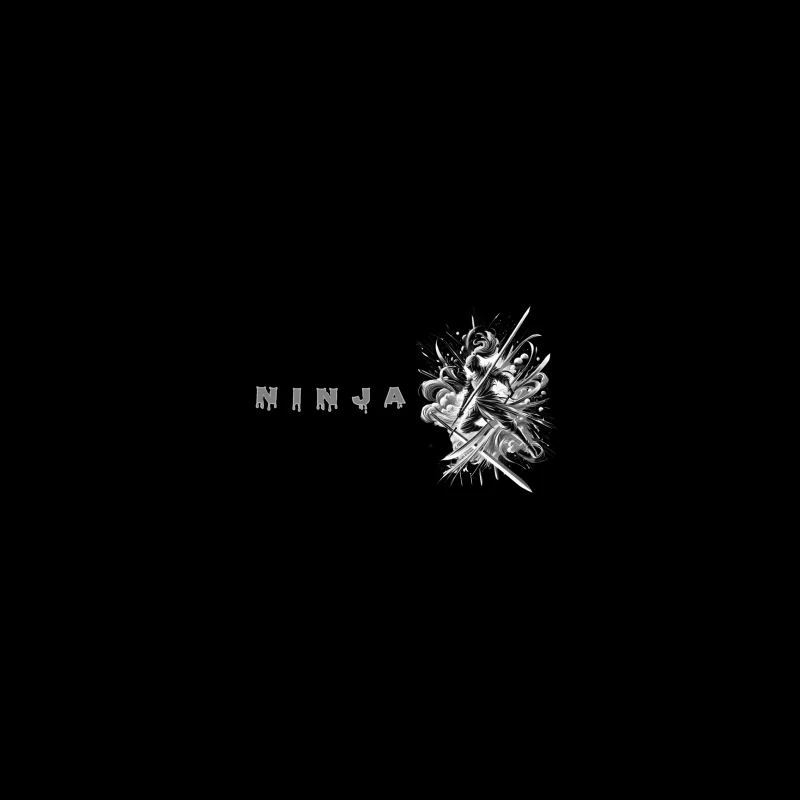 Ninja Artwork in Black and White iPhone Case