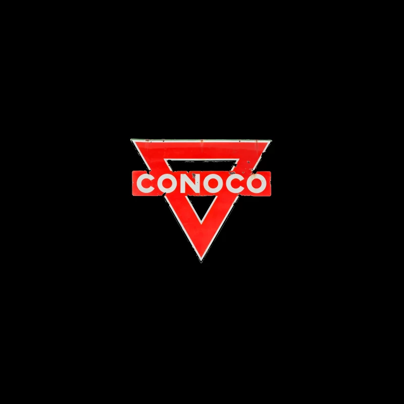 Vintage Conoco Gas Station Triangle Logo Sign Coffee Mug