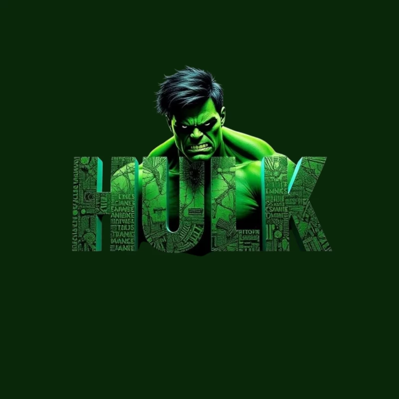 The Incredible Hulk Typographic Character Art Mouse Pad