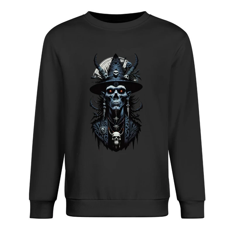 Mystischer Totenkopf-Hexenpriester Herren Pullover Sweatshirt