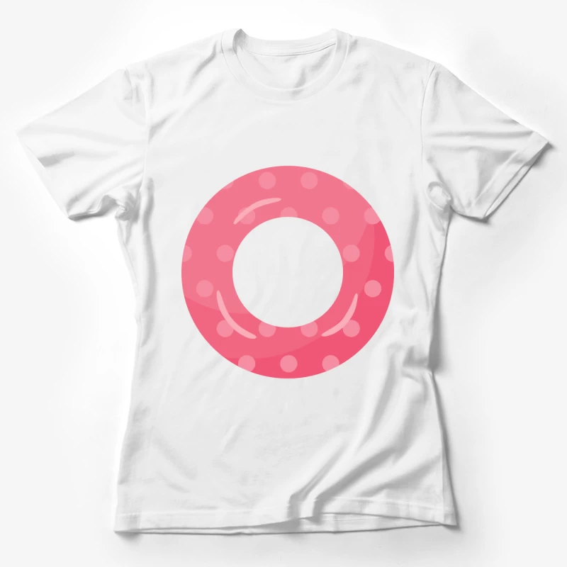 Bouée de natation rose à pois Femme T-Shirt