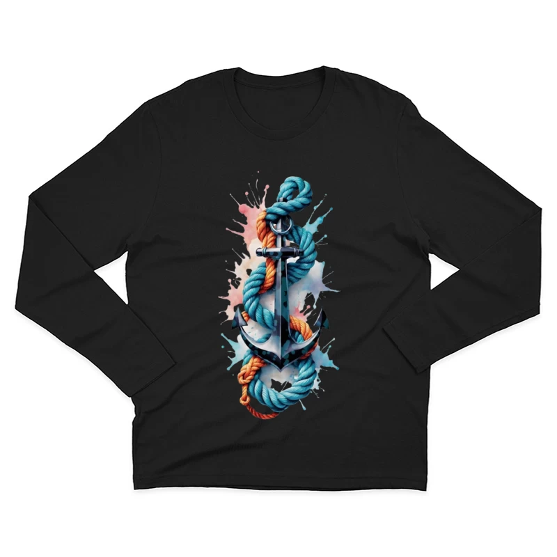 Anchor with Colorful Ropes Male Long Sleeve T-Shirt
