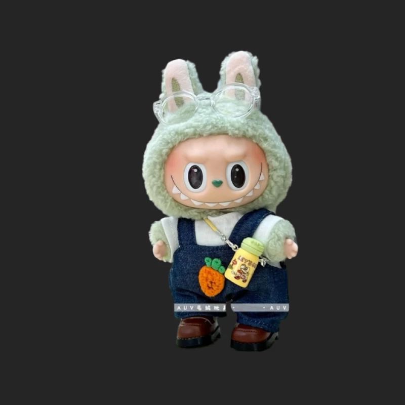 Niedliche Puppe mit Hasenohren und Overalls Damen Pullover Sweatshirt