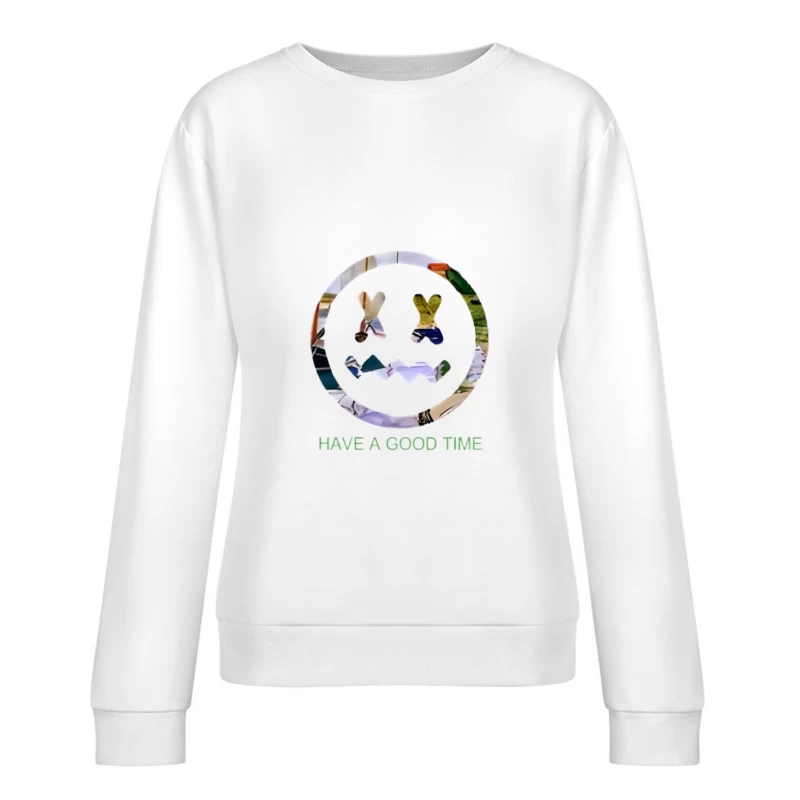 Volto geometrico, Messaggio, Arte moderna Felpa pullover Donna