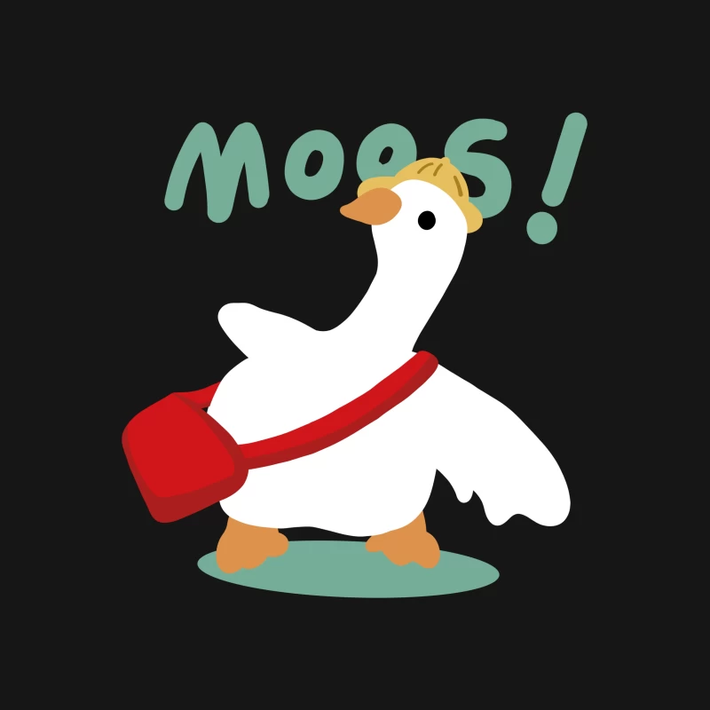 Gans mit Helm und Tasche Herren T-Shirt