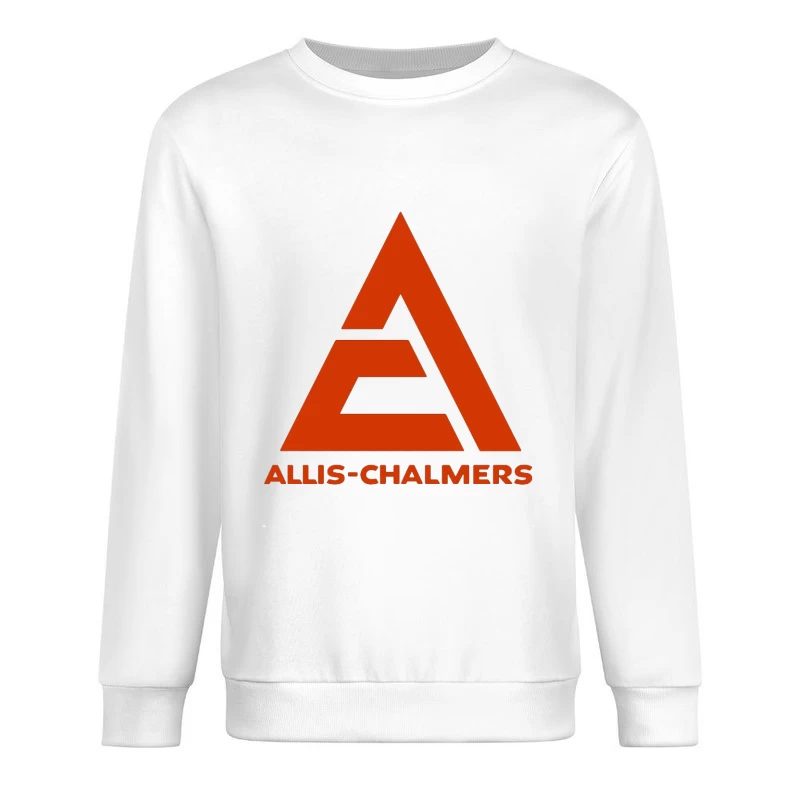 Vintage Allis-Chalmers Industrial Company Logo with Red Triangle Design Male Pullover Sweatshirt