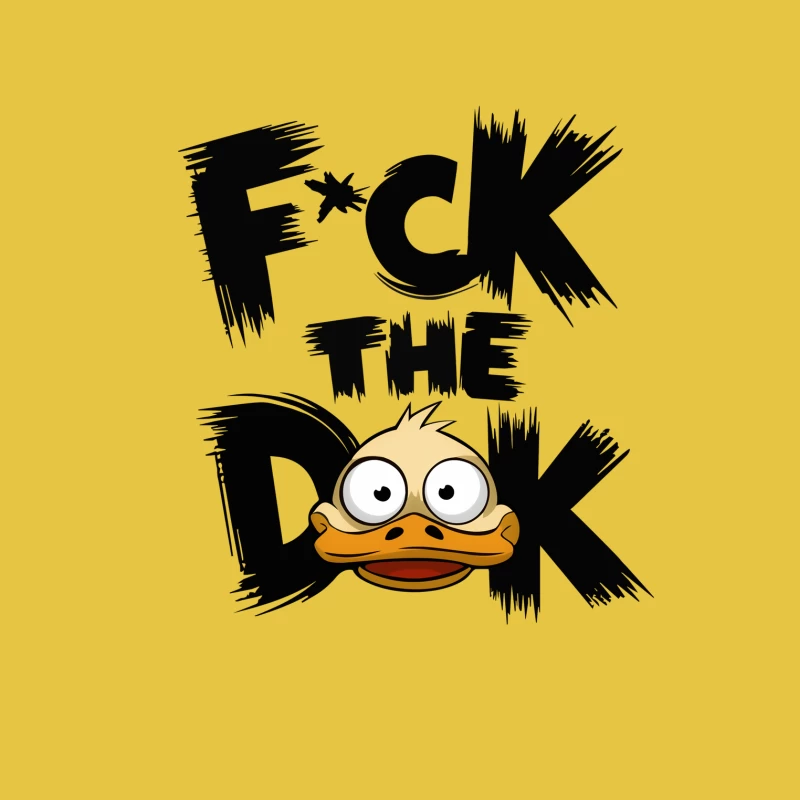 Angry Cartoon Duck Female T-Shirt