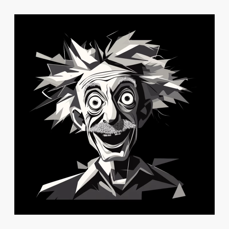 Funny portrait of Albert Einstein Pin