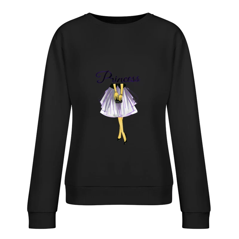 Moderne Prinzessin mit Handtasche Damen Pullover Sweatshirt