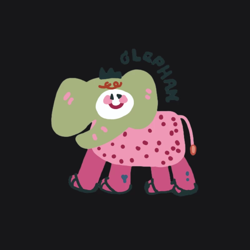 Illustrazione di Elefante Colorato Felpa con cappuccio Uomo
