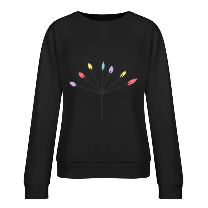 Design abstrait floral coloré Femme Sweat-shirt à enfiler