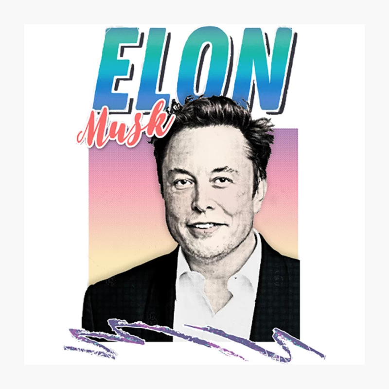 Elon Musk 90s Style Aesthetic Design Pin