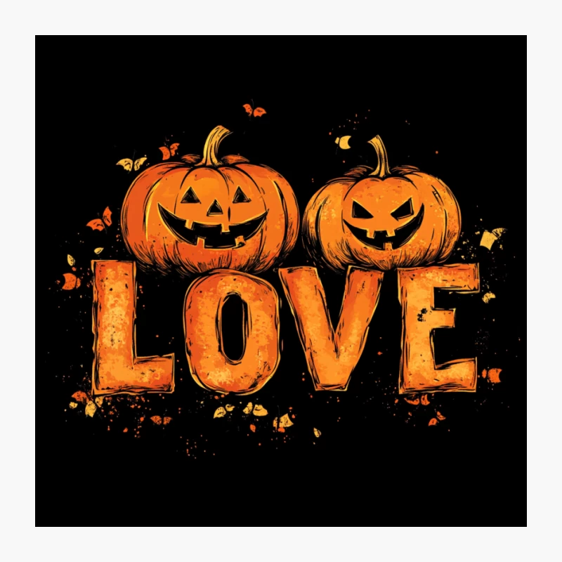 Spooky Halloween Love with Jack-o-Lanterns Pin