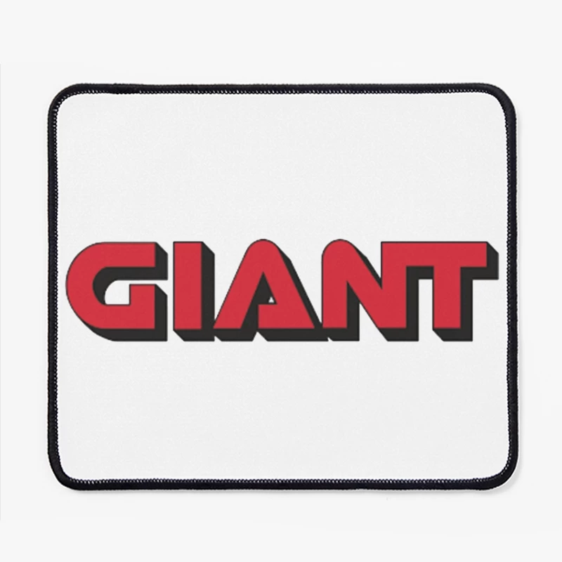 Giant Red and Black Brand Logo Typography Mouse Pad