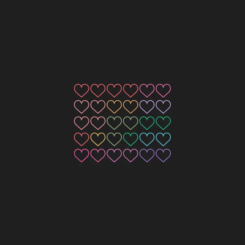 Colorful Pastel Hearts Pattern Design Male Tank Top