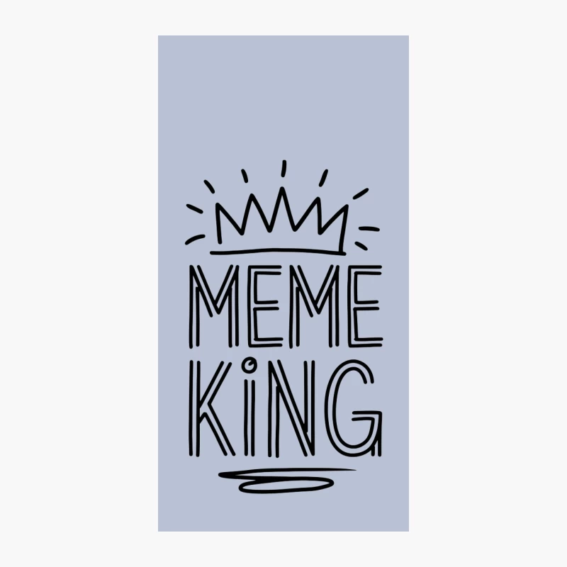 Hand-Drawn Meme King Crown Typography iPhone Case