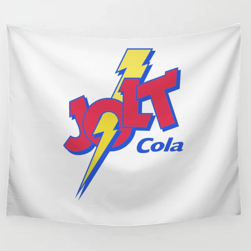 Retro Jolt Cola Energy Drink Logo with Lightning Bolt Design Tapestry